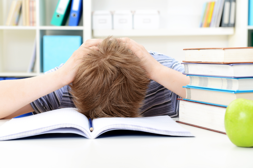 ADHD-Male-Teen-Sleeping-Schoolwork ADHD Video Parent Tips Program Children Teens and Teachers